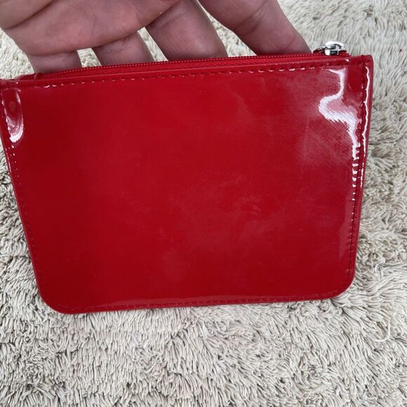 Givenchy Red Patent Leather Coin Pouch Bag‎ 6x4.2